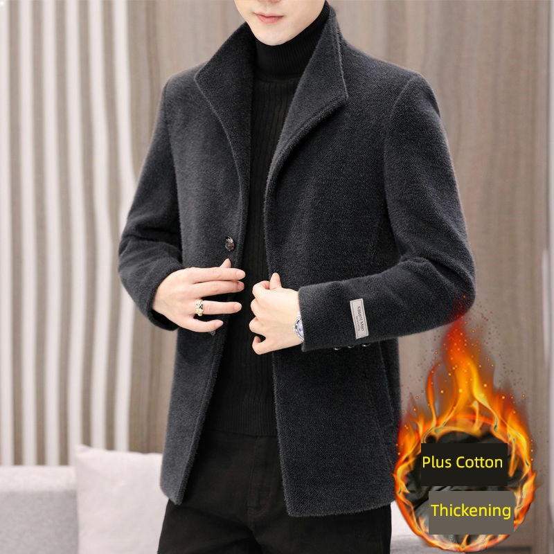 Wool Korean version trend have cash less than that is registered in the accounts Autumn and winter Adding cotton Windbreaker