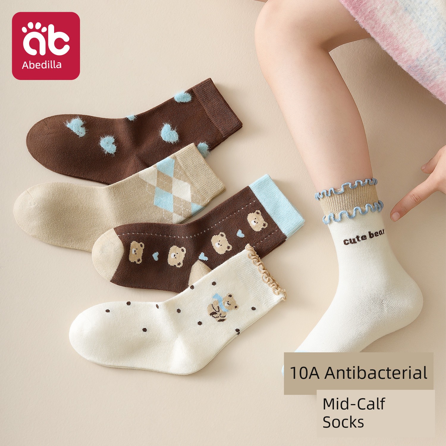 Children's Socks for Girls, Autumn Style, Class A, Mid-Calf Socks, Seamless Cotton Socks for Baby Girls, Princess Socks for Kids — 2
