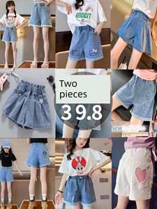 Baby Loose Outer Wear High Waist Little Girl Denim Shorts