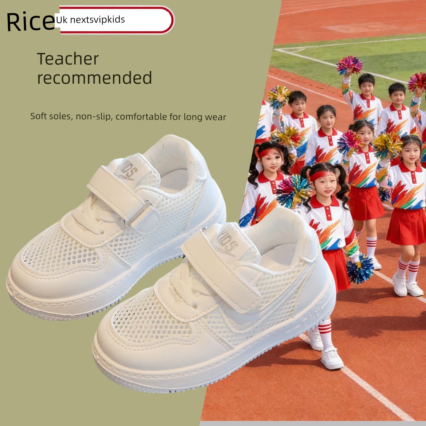 Children's White Sneakers for Kindergarten, Summer 2026 New Breathable White Boys' Shoes, Sports Shoes, Girls' Shoes