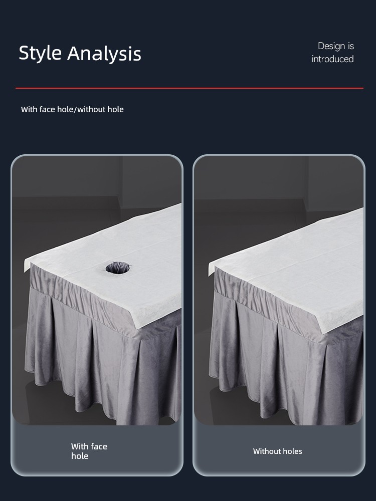 Beauty Salon Thickened Oil Push Non-Woven Fabric with Holes Bed Sheets