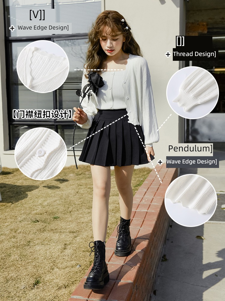 V-collar Thin money Gentle system Autumn clothes Wear out Sweater