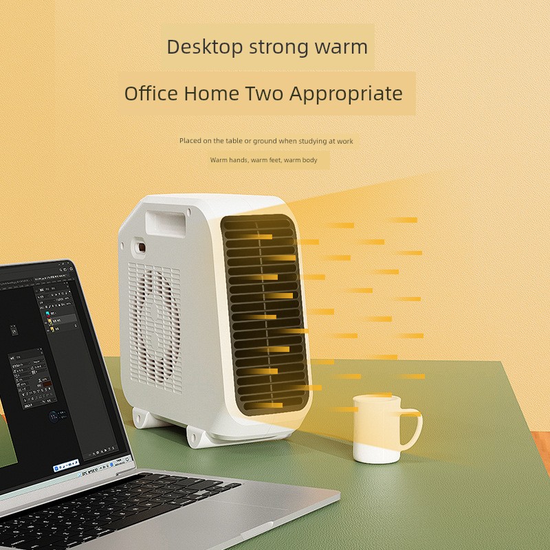跨境110V小型暖風機 桌面辦公室迷你取暖器 白色 美規 家用電暖器 (8.3折)