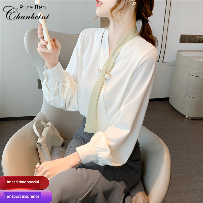 Early autumn jacket Advanced sense French Chiffon shirt