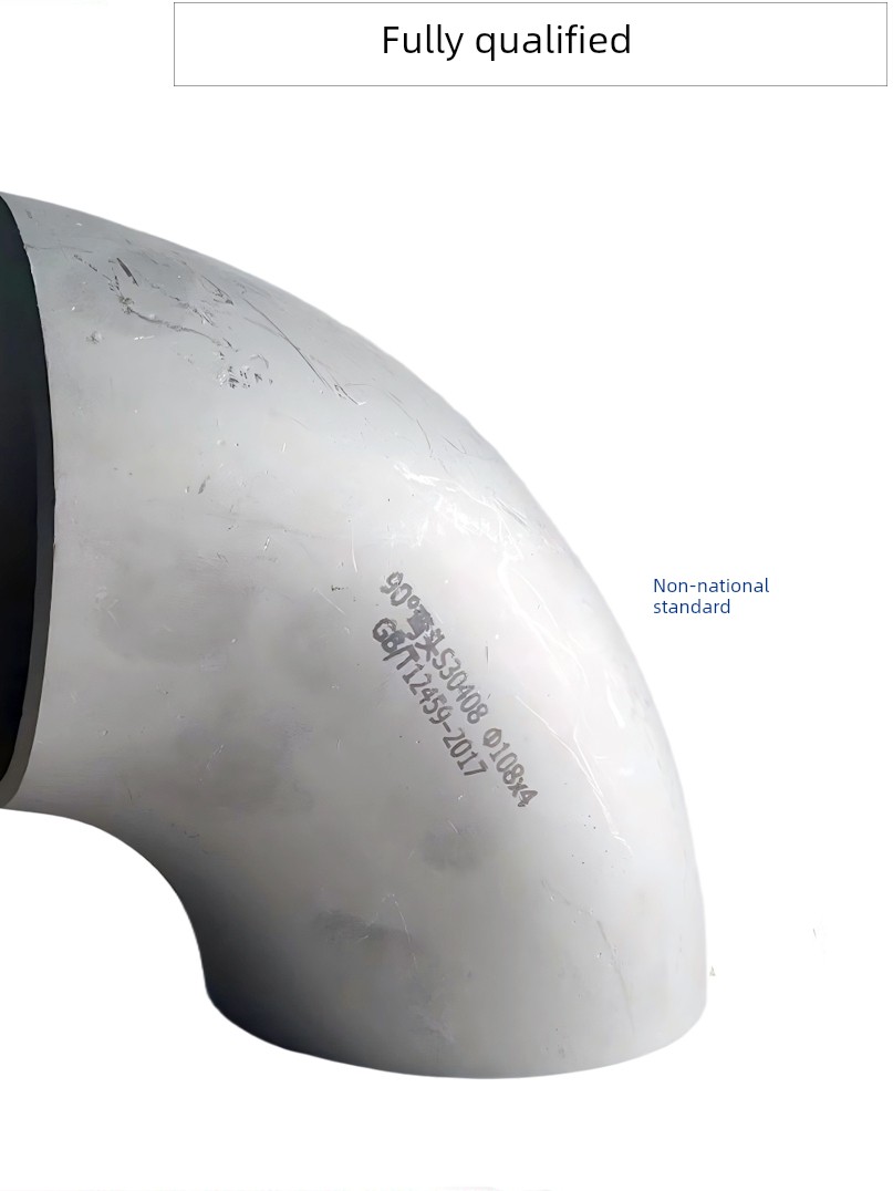 304 Stainless Steel Elbow 90-Degree Right Angle Welding Industrial-Grade Pressed Seamless Stamped Welded Elbow Pickled Pipe Fittings
