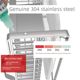304 stainless steel dish storage rack kitchen storage rack table top tableware drain basket single-layer storage cabinet