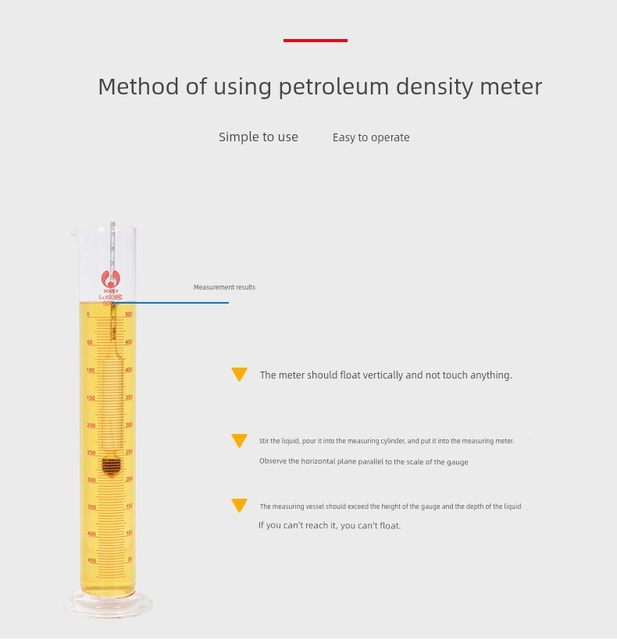 Diesel density meter Gasoline density meter Petroleum density meter Petroleum hydrometer Glass float meter Pomei hydrometer