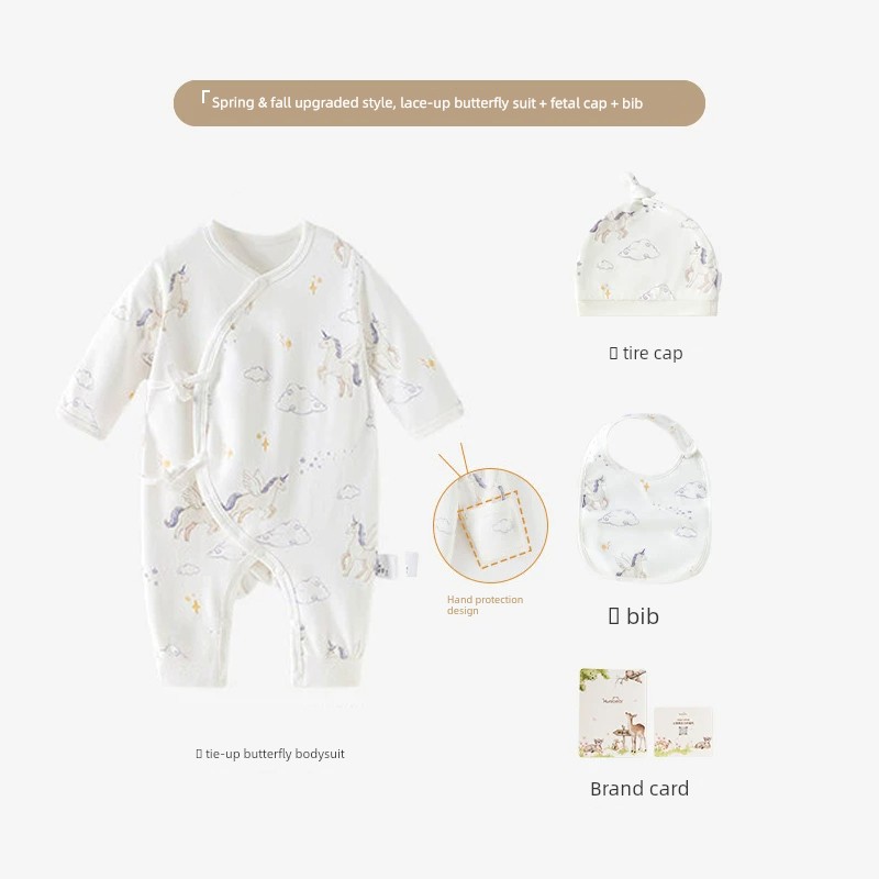 【Pregnant Mom Gift 2.0 - New Customers Starting at 39.9】Happy Bear Newborn Romper Baby Jumpsuit Gift Box Set — 3