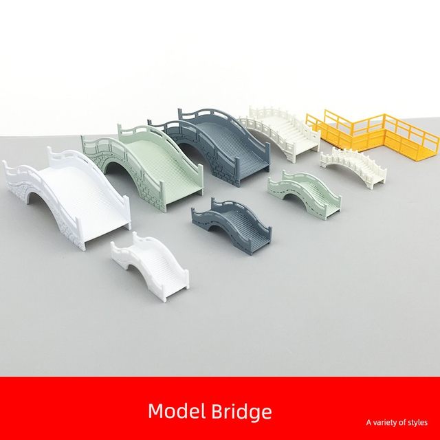 Building model material DIY handmade model sand table model outdoor background mini bridge small garden landscape bridge