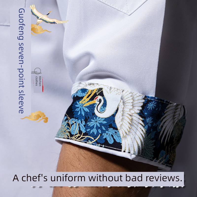 Middle sleeve Autumn and winter waterproof Big size cook coverall