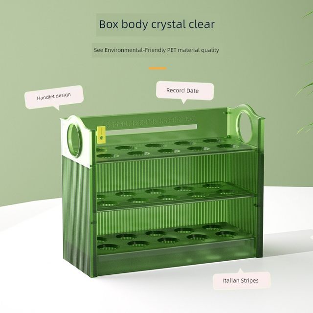 Egg storage box refrigerator side door put egg box with egg rack mount holder food grade special transparent storage fresh storage box