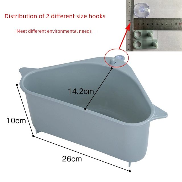 Kitchen sink triangle drain basket suction cup type washing basin filter water storage rack dishwasher rag storage basket