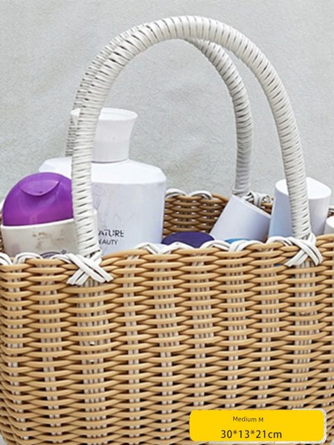 Souvenir basket shopping basket grocery shopping basket handbasket picnic basket bath basket woven bag storage basket