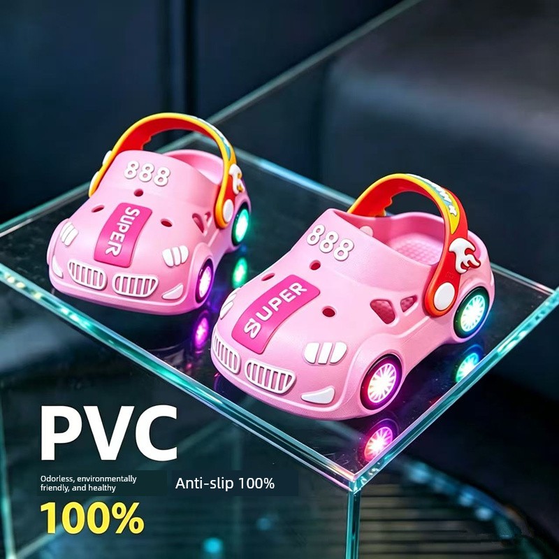 Children's Clogs for Boys and Girls, Light-Up Closed-Toe Sandals for Summer, Outdoor and Indoor Use, Baby and Kids' Slippers — 6