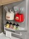 Refrigerator magnetic storage rack outside plastic wrap bag home door rear entrance kitchen magnet storage box