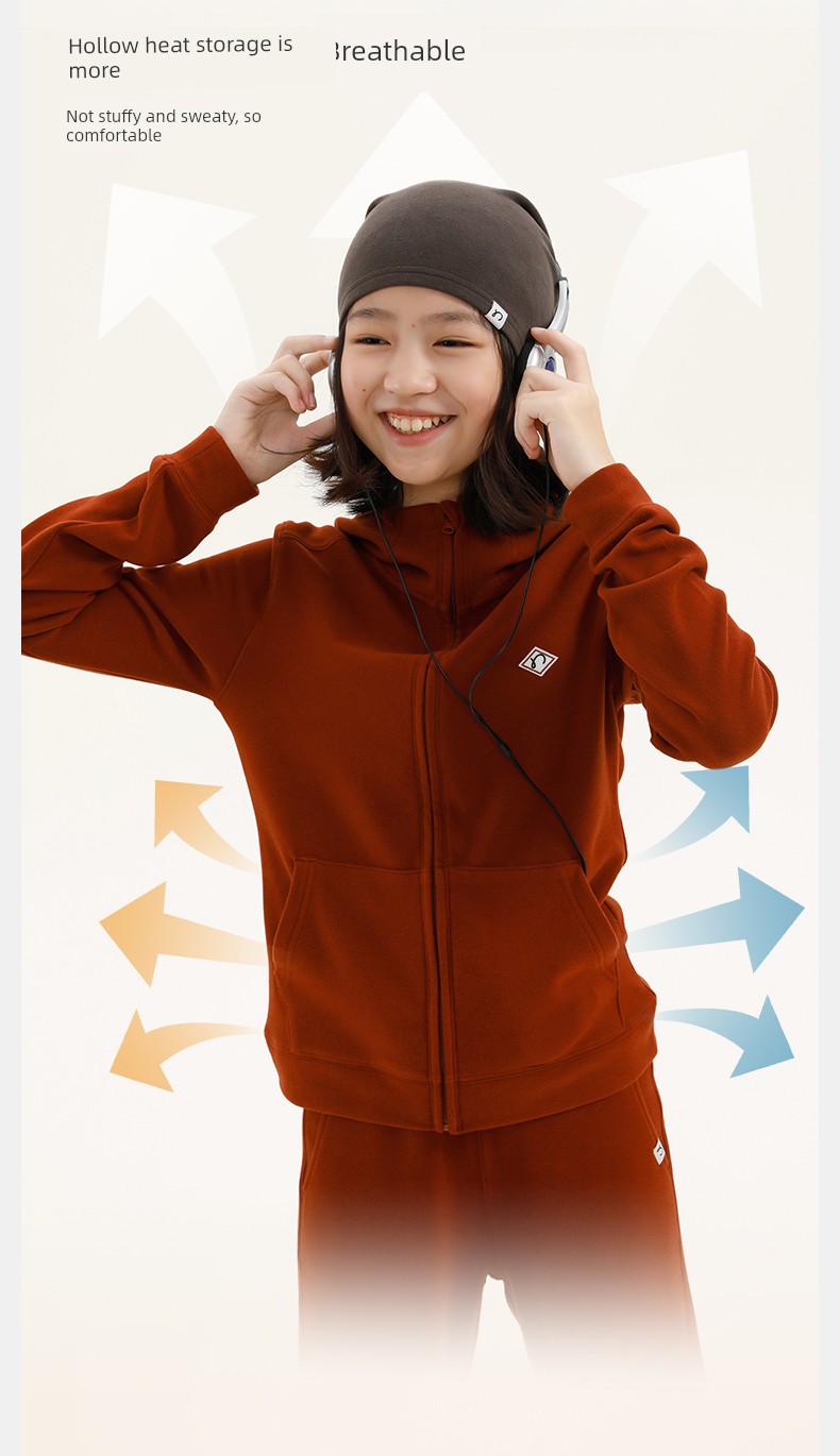 Capsule Naju Children's Clothing [Easy to Fold] Children's Sweatshirt Antibacterial Static-Free Lightweight Warm Fleece Zip-Up Jacket for Boys and Girls — 13