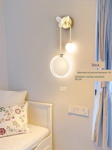 Bedroom Bed Lamp Scandinavian Creative Man Cozy Bedroom Study View Wall Lamp Head Wall Accessible Luxury Butterfly Lamp 