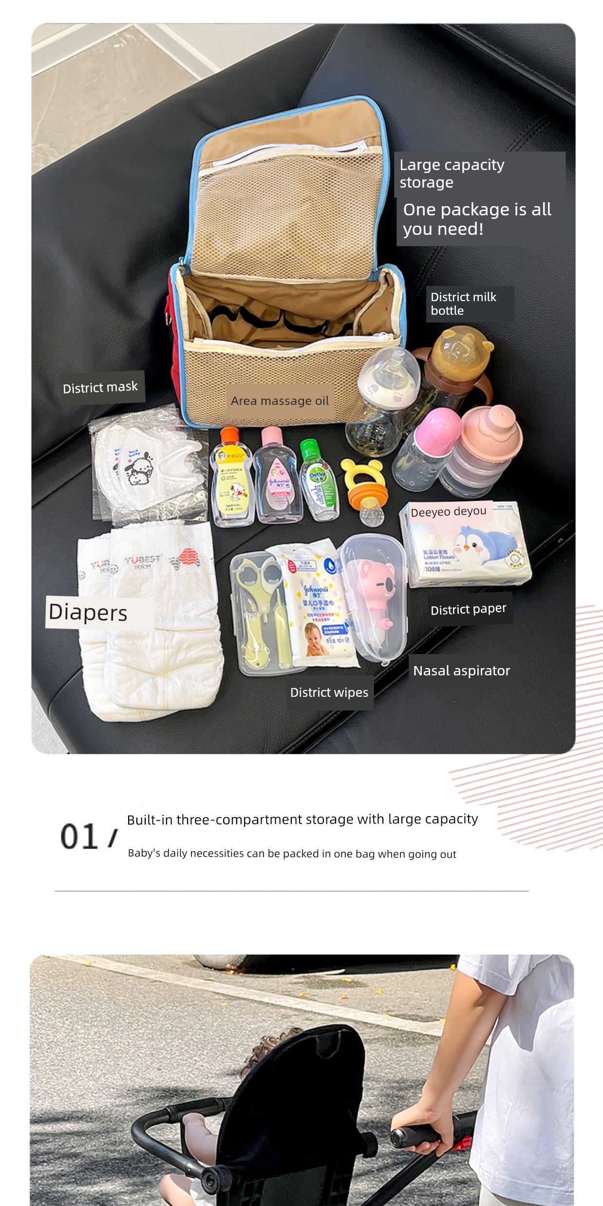 I'M Officially Conquered by This Cross-Body Mommy Bag! a High-End, Lightweight, Compact Organizer for Baby Bottles and Diapers for Outings — 5