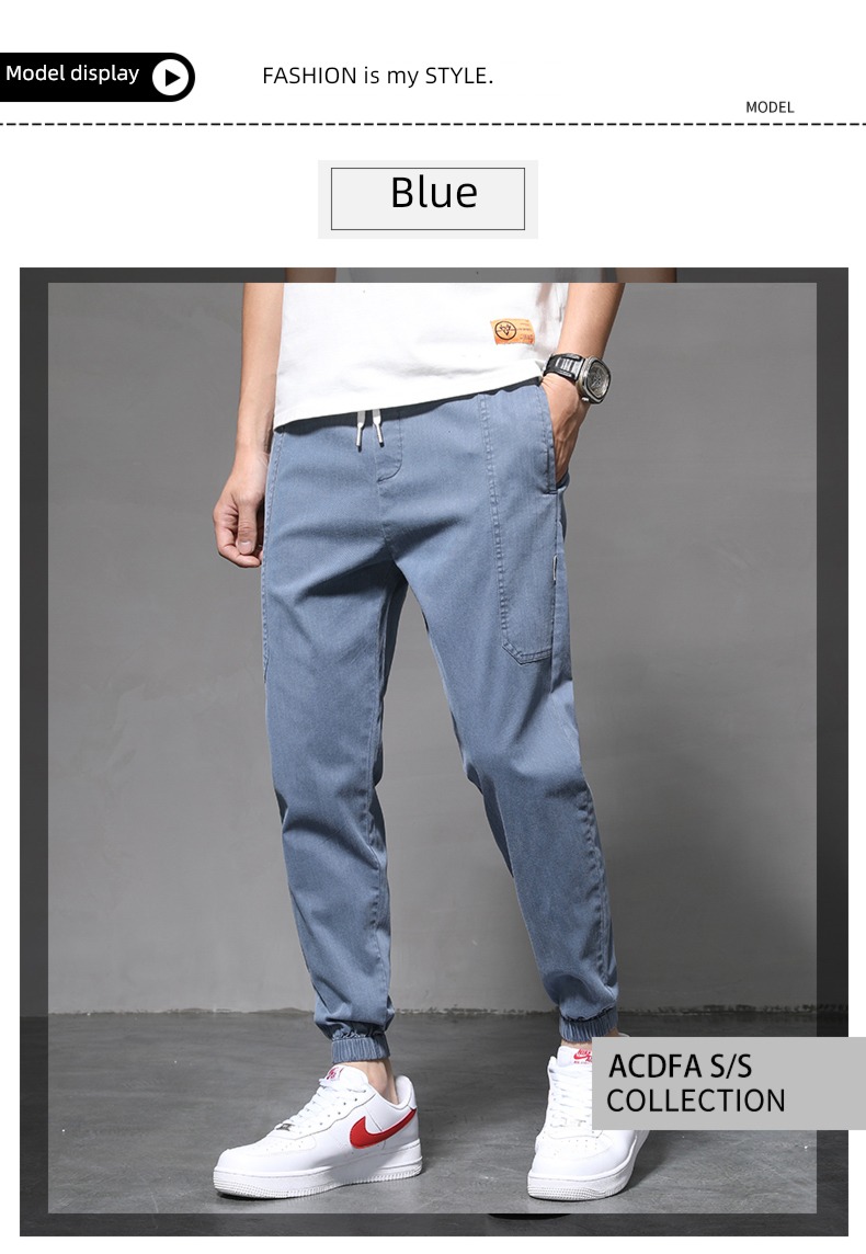 Bundle leg work clothes easy summer man Spring and Autumn trousers
