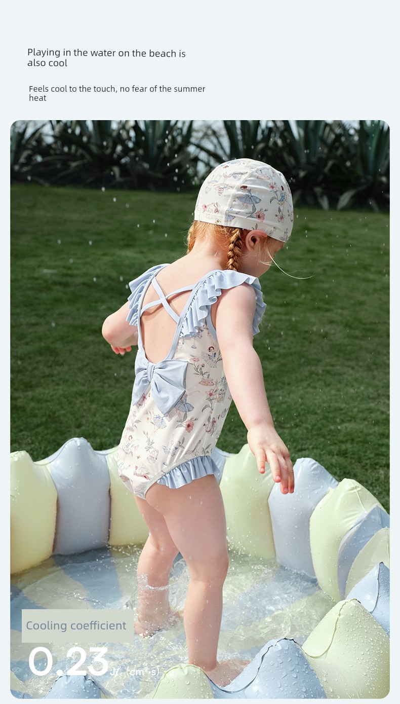 Manxi Children's Clothing Kids' One-Piece Swimsuit for Girls, Baby Beach Swimwear, Cool and Sun-Protective, Quick-Drying, Summer Swimwear for Girls — 12
