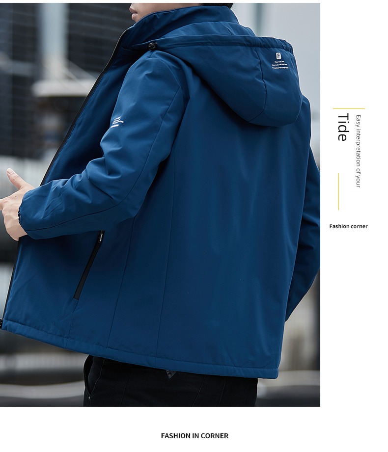 dandy winter removable Autumn clothes Hooded loose coat