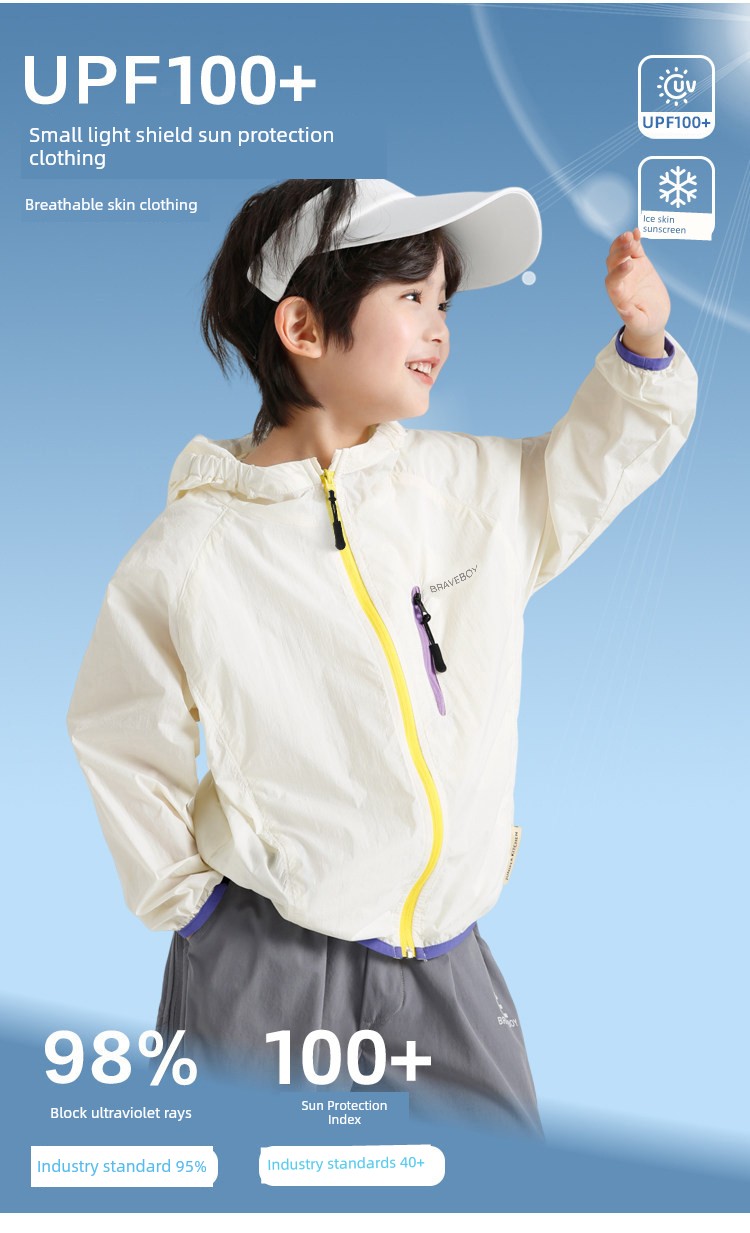 Haima's Children's Sun Protection Clothing Summer 2026 New Summer Style Skin Jacket Girls' Lightweight Coat Boys' Sun Protection Clothing — 8