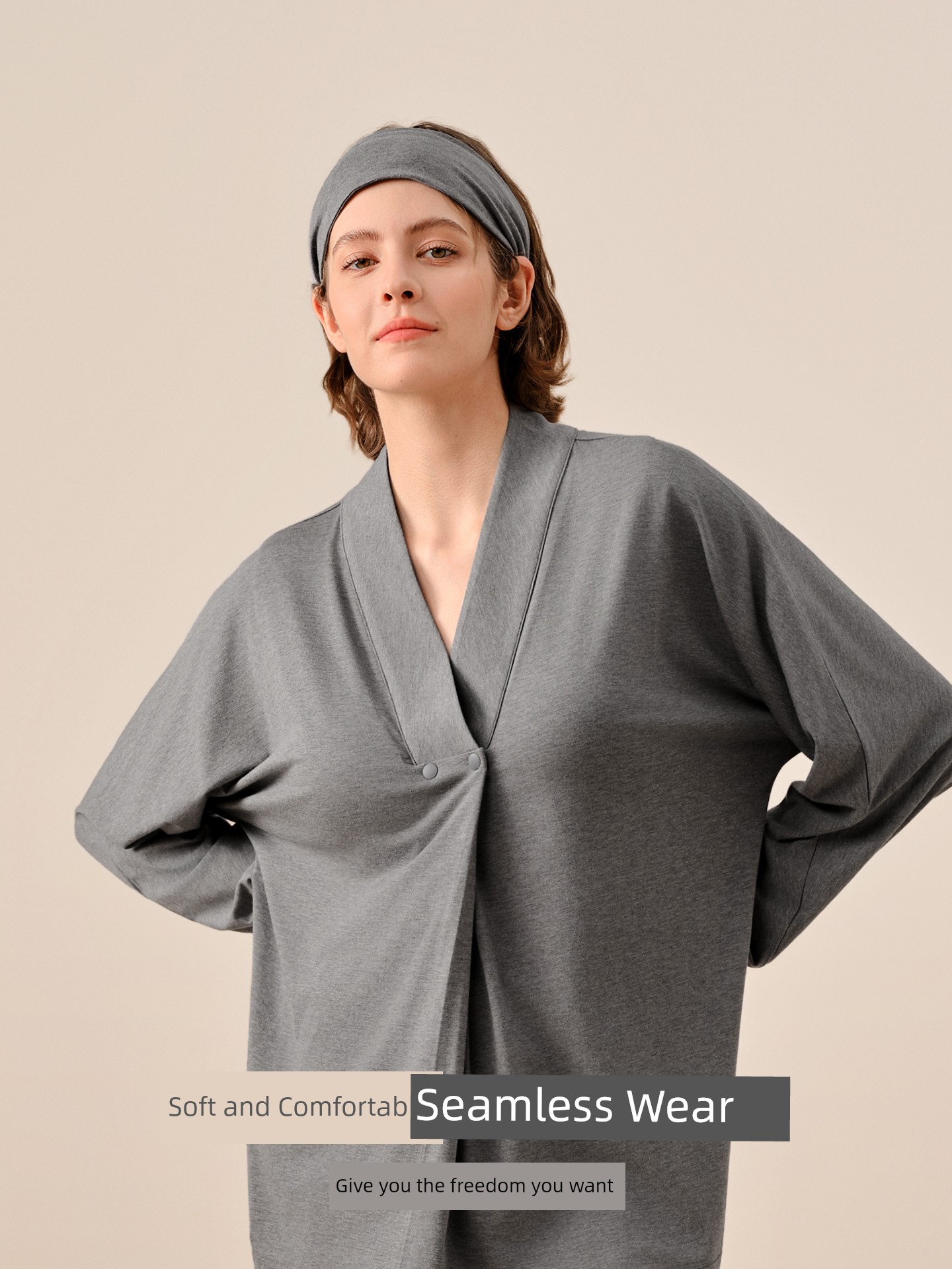 Sohiwoo Postpartum Headband for Pregnant Women, Windproof Postpartum Hat, Autumn and Winter Bamboo Cotton Class a Postpartum Supplies — 2