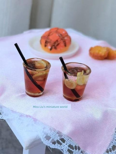 微缩食玩  娃娃屋配件 小孩过家家玩具 仿真迷你炸鸡可乐奶茶模型