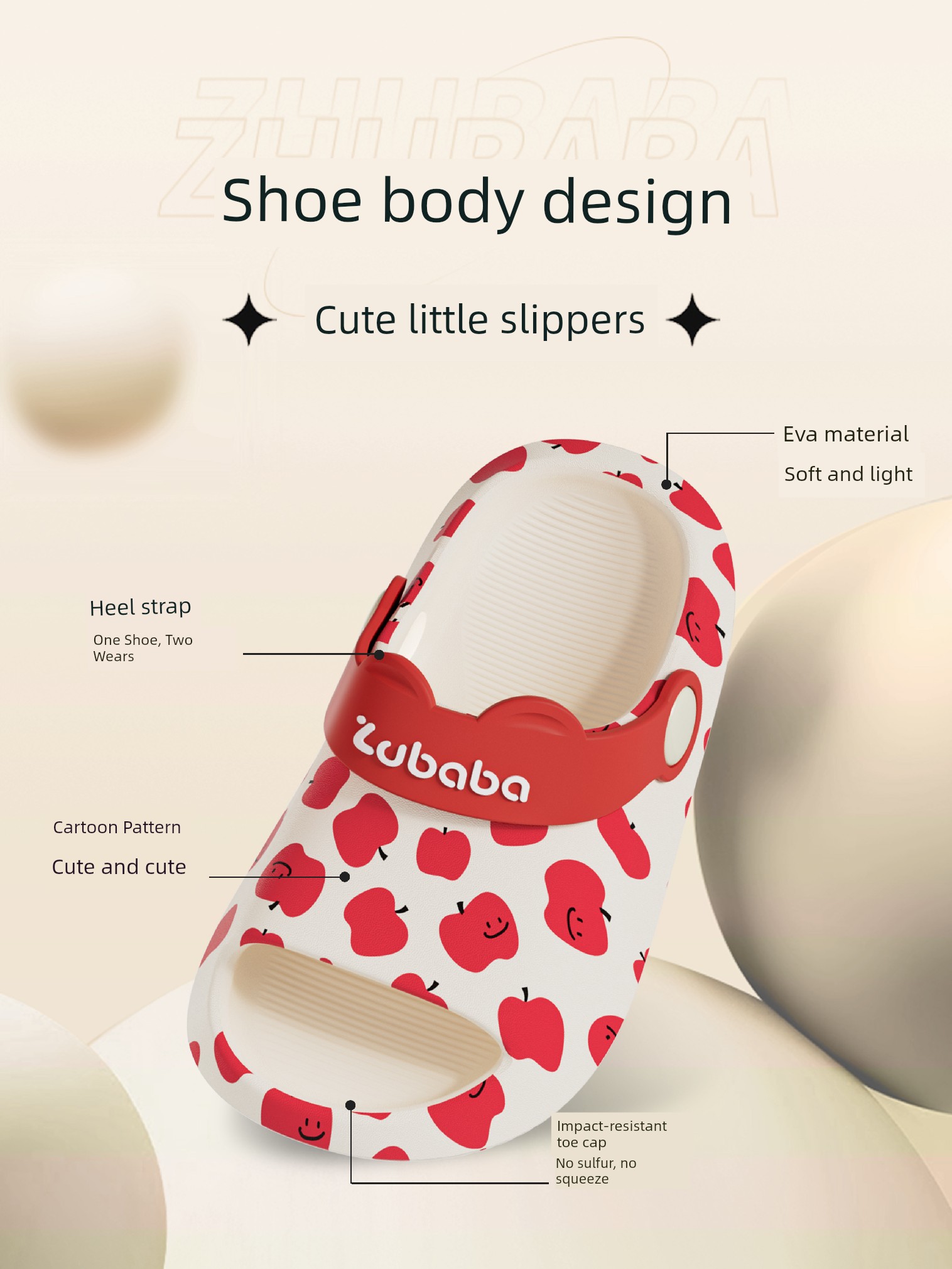 Pig Daddy Baby Slippers for Girls Summer 1-3 Years Old Indoor Non-Slip Slippers for Infants and Toddlers Boys Children's Slippers — 2