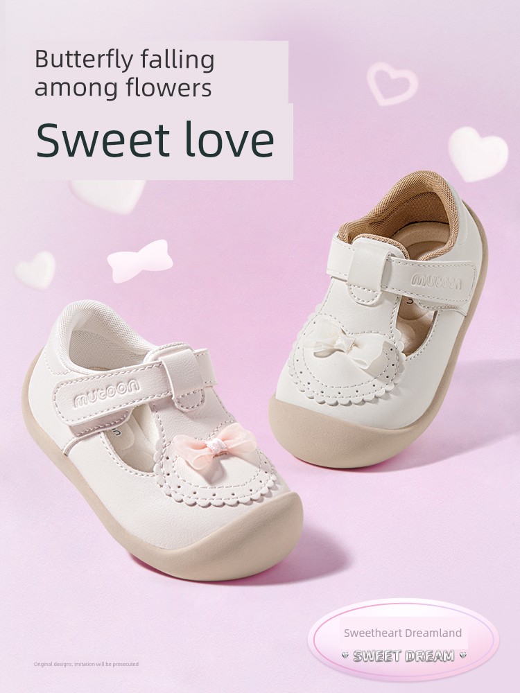 Children's Princess Leather Shoes for Girls 2026 Spring and Autumn Ballet Style Baby Shoes Sweet Bowknot Soft Sole Flats