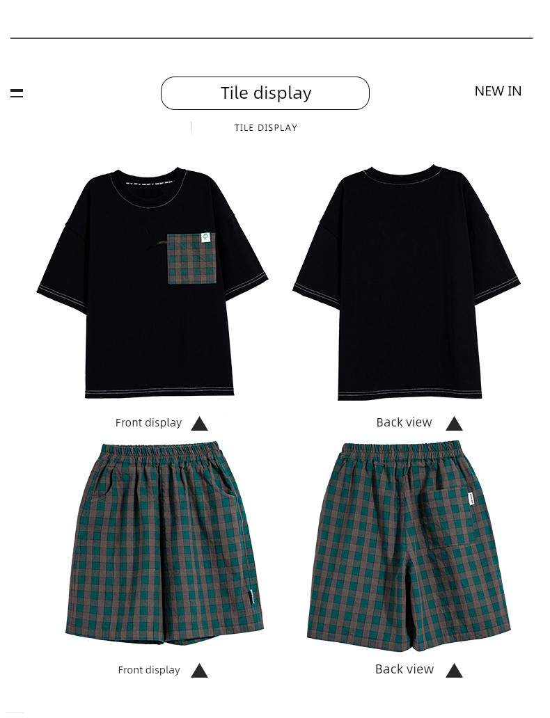 Boys' Summer Outfit 2026 New Style Summer Short-Sleeve Sportswear for Older Children, Fashionable and Trendy Two-Piece Set — 7