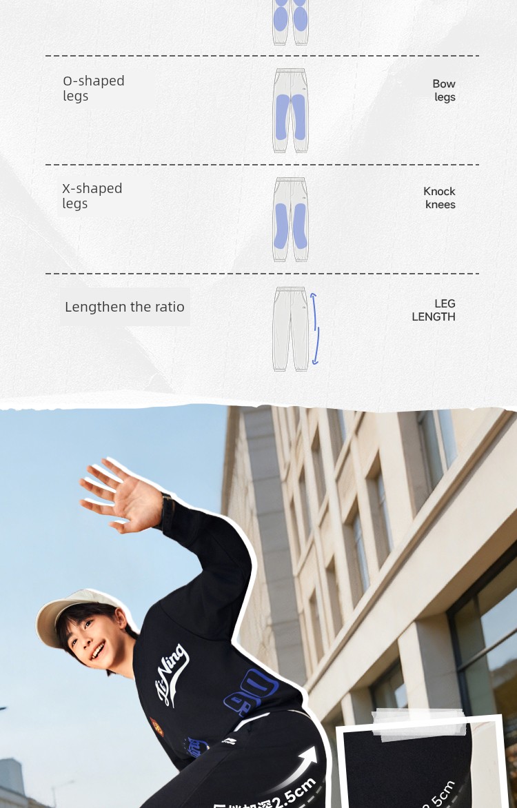 Li Ning plus Velvet Autumn and Winter Type Female Middle School Children's Cotton Trousers — 7