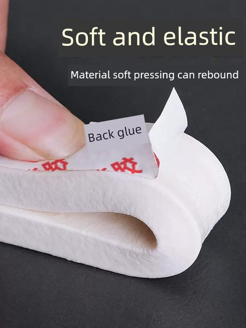 Self-adhesive silicone strip silicone foam strip high temperature adhesive back seal strip waterproof sponge strip anti-collision foam square strip