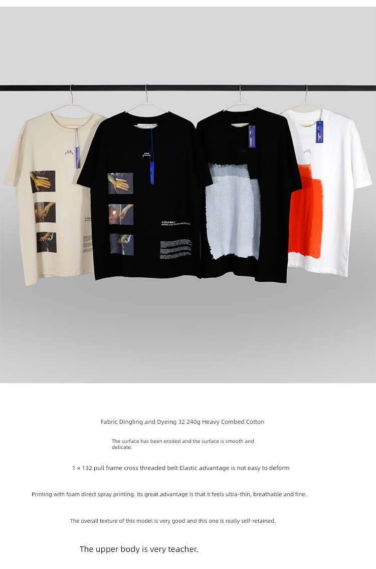 fog   ACW Higher version men and women Same Short sleeve T-shirt