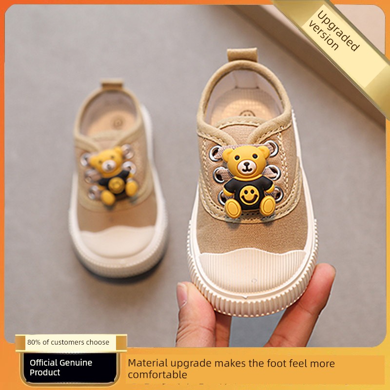 Kindergarten Indoor Shoes for Boys, Soft-Soled Non-Slip Canvas Shoes, Breathable Toddler Shoes, Cartoon Cloth Shoes for Entering Kindergarten, 2026 New — 7