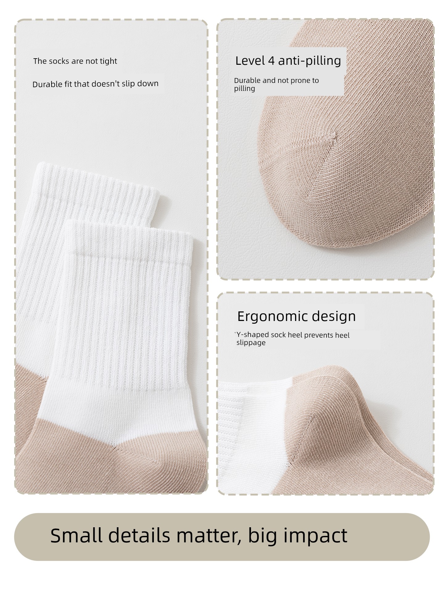Boys' Student Socks, Pure Cotton, Spring and Autumn Style, Anti-Odor, Sweat-Absorbent, 100% Cotton, Baby White Socks, Teenagers, Girls, Children — 4