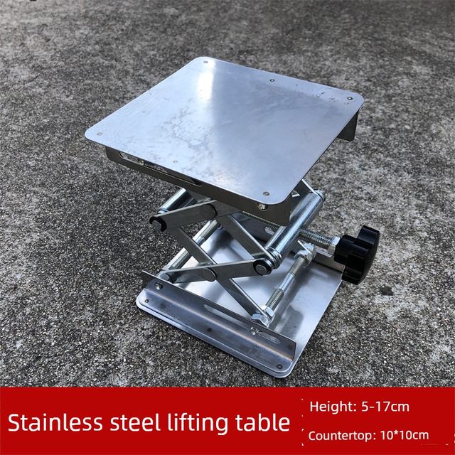 Small stainless steel lifting table Mini manual lifting device Level lifting platform bracket Laboratory lifting platform