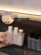 Lipstick partition storage box can be glued to three-part storage rack transparent acrylic dustproof and moisture-proof cosmetic storage box