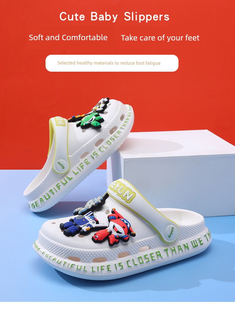 Super Hero Children's Croc Shoes Boys' Slippers Summer New Non-Slip Soft Sole Sandals Baby Boys Beach Shoes — 1