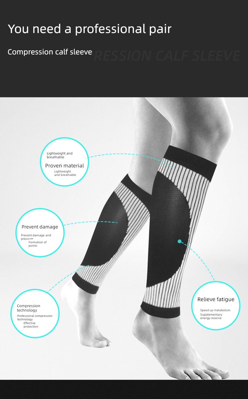 marathon motion Calf protection Muscle energy Middle cylinder Socks