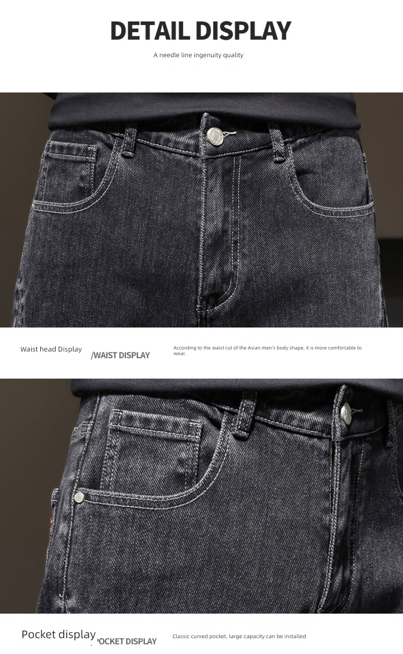 Romon Spring and Autumn Thick style winter man Jeans