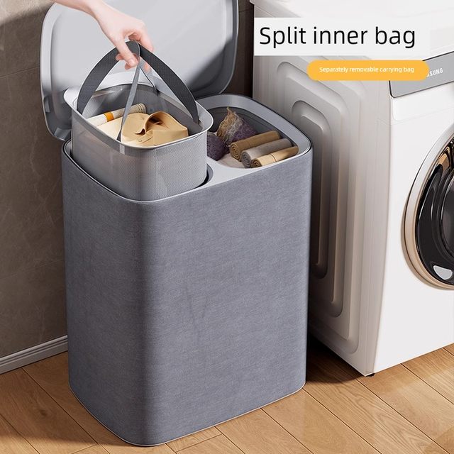 Dirty laundry basket household foldable bathroom bathroom clothes artifact dirty laundry changing laundry basket partition storage basket