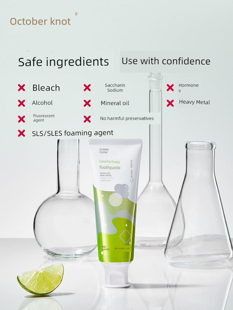 October Crystal Toothpaste for Pre-Pregnancy Gum Relief, Postpartum Toothbrush for Women, Cleans and Freshens Breath