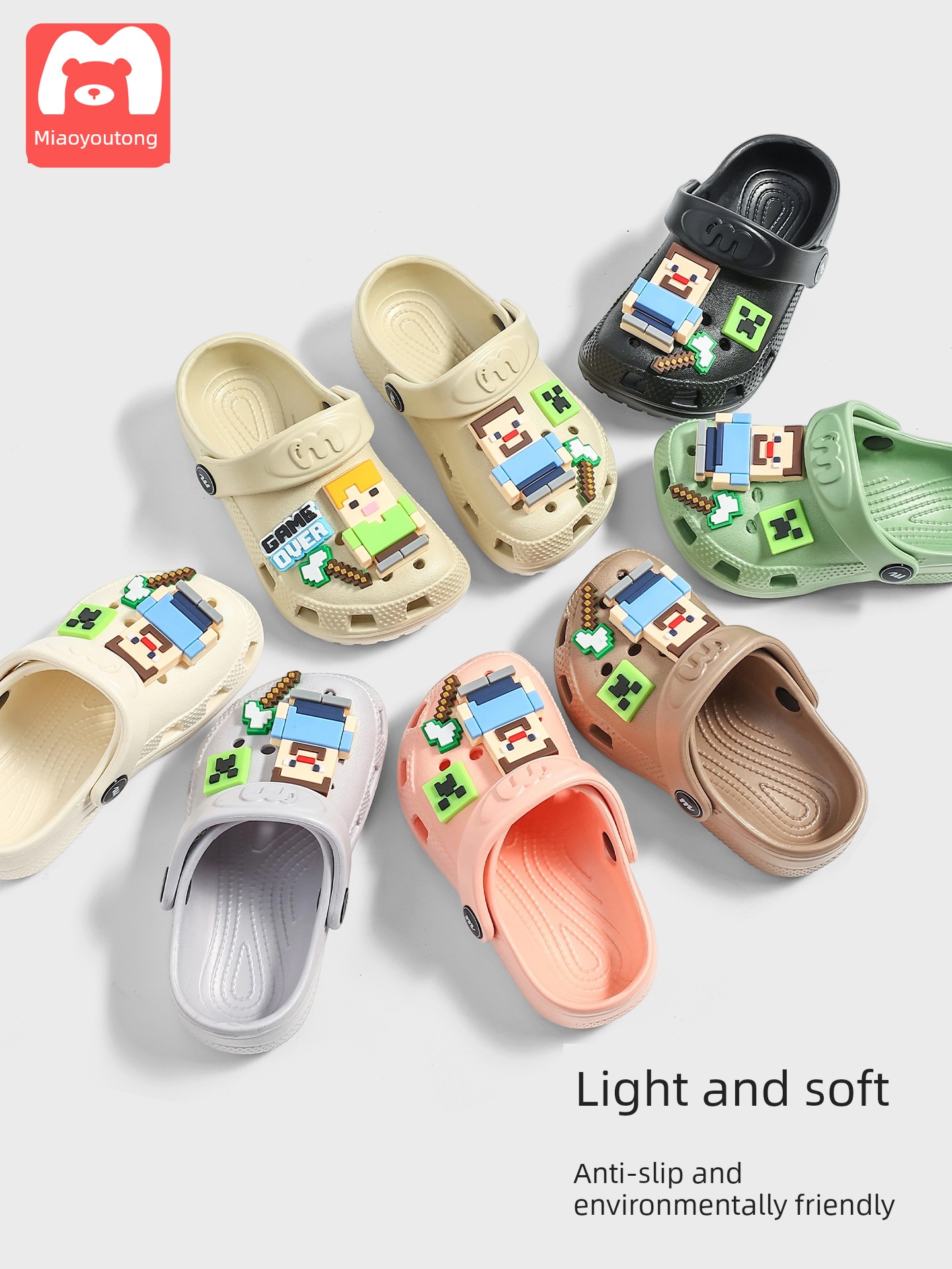 Children's Croc Shoes 2026 Summer New Style Boys' and Girls' Baby Slippers Comfortable Non-Slip Kids' Parent-Child Sandals
