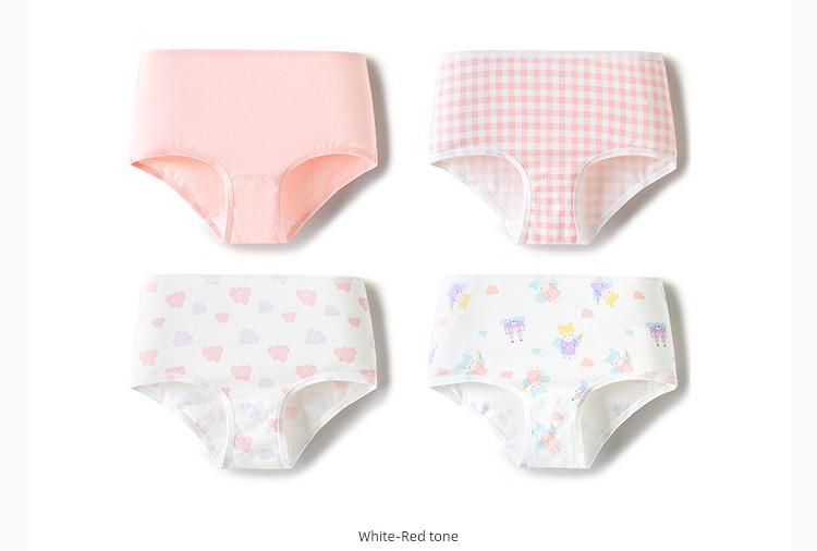 Balabala Children's Cotton Boxer Shorts for Girls, Anti-Exposure, Baby Modal Soft Four-Pack — 28