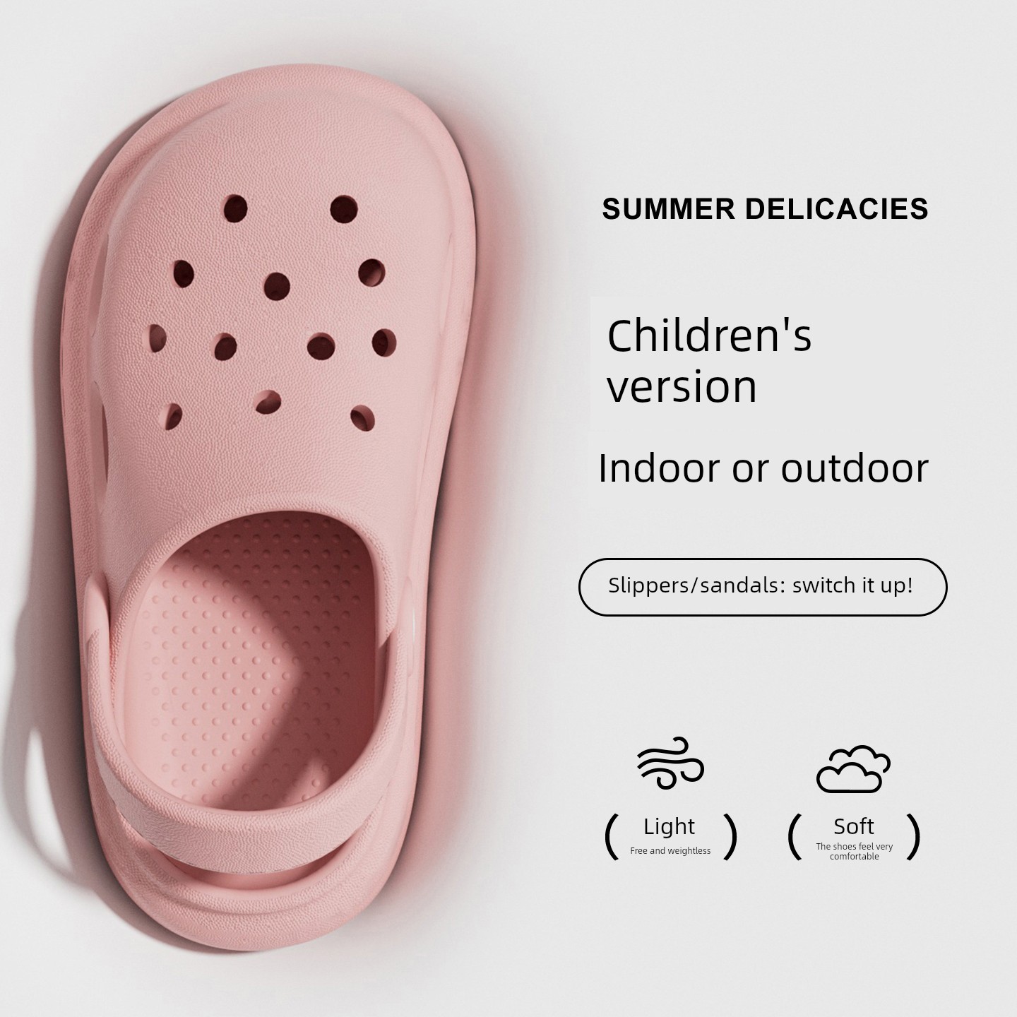 Step Eleven Children's Clog Shoes for Girls 2026 Summer New Thick-Soled Breathable Non-Smelly Non-Slip Parent-Child Sandals for Boys — 3