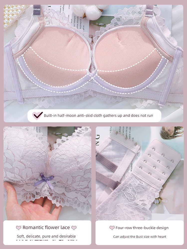 Small chest Gather together Hot money Anti sagging Lace suit Underwear
