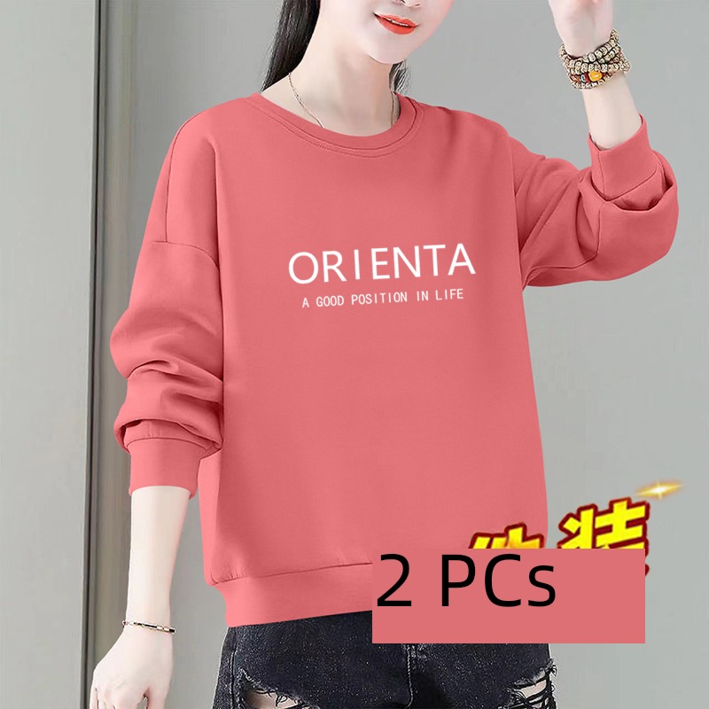 fashion Autumn and winter easy Round neck Long sleeve ma'am Sweater