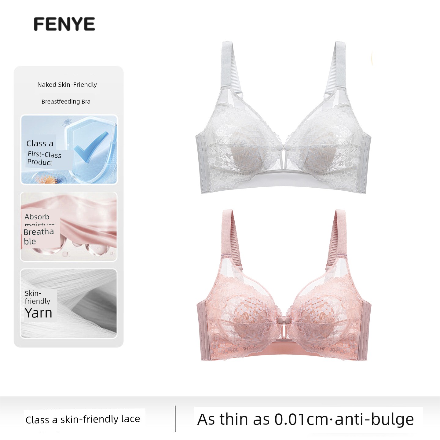 Breastfeeding Bra, Summer Thin Style, Special Anti-Sagging Front-Opening Bra for Postpartum Breastfeeding, Ultra-Thin Breathable Maternity Bra — 8