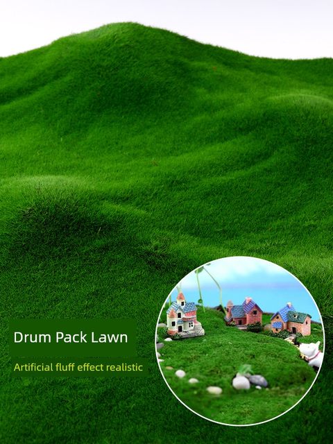 DIY Making simulated moss lawn turf sand tray building model material grassland scene micro landscape decoration